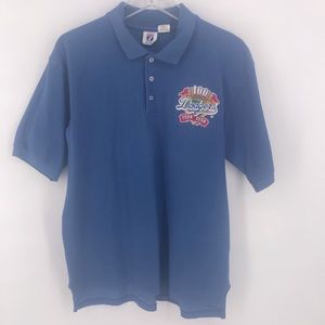 Blue Polo w/ 100 Anniversary Dodgers Patch M XL